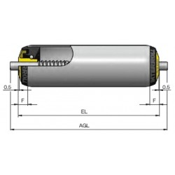 Rouleaux ACIER  RL300 AX8 RESSORT