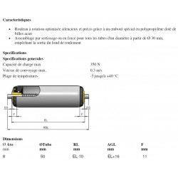 ROULEAUX PVC LONG 300  DIAM50  A RESSORT