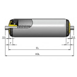 ROULEAUX PVC LONG 400  DIAM30  A RESSORT