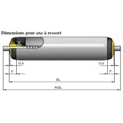 Rouleaux ACIER LONG 400  2GORGES DIAM50 AXE11